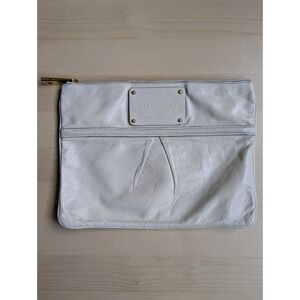 Marc Jacobs Made In Italy White Leather Clutch Pouch